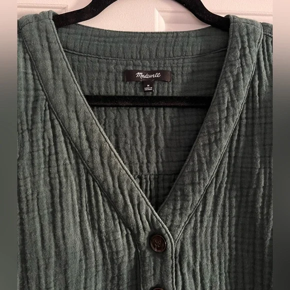 Madewell teal gauzy shirt - Picture 2 of 3